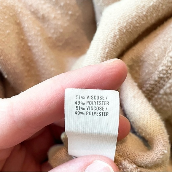 Aerie Tan Oversized Turtleneck Fleece Pullover Sweatshirt Extra Small - Picture 6 of 8